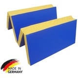 NiroSport Weichbodenmatte Turnmatte Klappmatte Gymnastikmatte 200 x 100 x 8 cm Fitness (1er-Pack), abwaschbar, robust blau