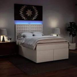 vidaXL Boxspringbett 140 x 200 cm Weiß