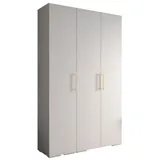 abiks möbel Drehtürenschrank INOVA 150 x 236,7 x 47 cm Weiß/Gold