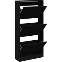 VidaXL Schuhschrank Schwarz 60x21x125,5 cm Holzwerkstoff