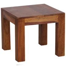 FineBuy Couchtisch Braun Sheesham 45 x 45 x 40 cm