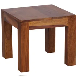 FineBuy Couchtisch Braun Sheesham 45 x 45 x 40 cm