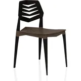 hjh living Flecharo Gartenstuhl 4-Fuß-Gestell 0 x 0 x 0 cm braun/schwarz