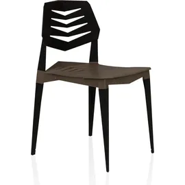 hjh living Flecharo Gartenstuhl 4-Fuß-Gestell 0 x 0 x 0 cm braun/schwarz