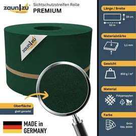 zaunzu® Zaunblende 50 m grün