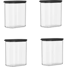 Mepal | Vorratsdosen Spar-Set Modula 1500 ml Black Edition | ideal zur Aufbewahrung von trockenen Lebensmitteln | Frischhaltedosen