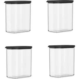 Mepal | Vorratsdosen Spar-Set Modula 1500 ml Black Edition | ideal zur Aufbewahrung von trockenen Lebensmitteln | Frischhaltedosen