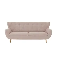 finya Sofa, 3-sitzig aus Chenille Sortland ¦ rosa/pink ¦ Maße (cm): B: 225 H: 94 T: 95