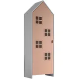 MID.YOU Kinderkleiderschrank, Pink, Weiß, Metall, 3 Fächer, 57.6x171.3x37 cm, Babymöbel, Babykleiderschrank