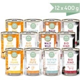 naftie Reinfleischdosen Mixpaket 12x400 g Dose