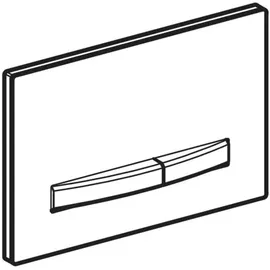 Geberit Sigma50 Betätigungsplatte eckig schwarzchrom/weiß
