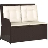 vidaXL Gartenbank mit Kissen 1-tlg 110 x 60 x 85 cm Braun