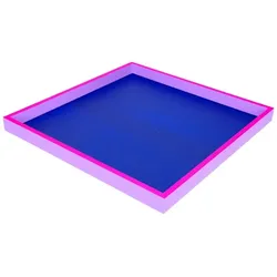 Deko Tablett Neo dreifarbig quadratisch dunkelblau/neon lila/lila