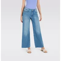 MAC Wide Leg Jeans Straight Fit in hellblau-D34 / L32