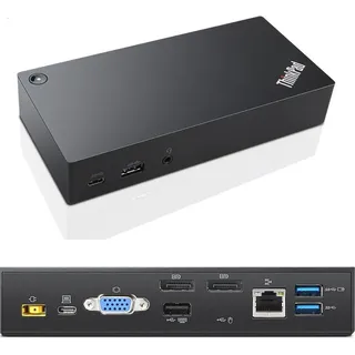 Lenovo 03X7194 Laptop-Dock und Replikator de ports Wired USB 3.2 Gen 1 (3.1 Gen 1) Type-C Schwarz