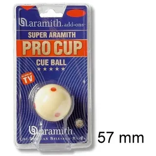 GamePoint Spielball Super Aramith Pro 57,2 mm, weiß. Kugel_141501