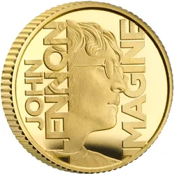 Offizielle britische 1/40 Unze-Goldmünze „The Beatles – John Lennon“