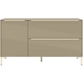 Set One by Musterring Reno Lowboard 137 cm Braun/Glas Holzwerkstoff