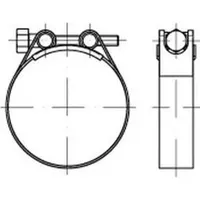Industrial Quality Supplies DIN 3017 Schlauchschellen, mit Rundbolzen Stahl