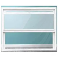 XILYZMO Schiebefenster Kippfenster, Weißes Flächenbündiges Fenster, Mit Gehärtetem Glas Servicefenster Imbisswagen, Vertikal Hebe- Größenanpassung Lamellenfenster(65X90CM)