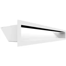 Kratki Lüftungsgitter Luft | Warmluftgitter 9 x 60 cm | Weiß | Abluftgitter für Kamin Belüftung | Lufteinlass in einem Winkel von 45 Grad | überhitzungbeständig | Ideal für Moderne Innenräumen