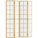Homcom Paravent 4-teilig 160 x 170 cm Trennwand Raumteiler , Paravents,
