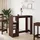 vidaXL Bartisch mit Regal 124 x 46 x 103,5 cm Braun Eiche