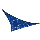 Perel Sonnensegel mit LED-Beleuchtung Dreieckig 3,6 m x 3,6 m x 3,6 m Dunkelblau