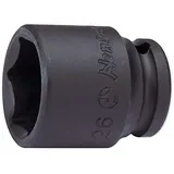 Hans - 1/2 Zoll Kraft-Steckschlüssel-Einsatz/Schlagschrauber-Nuss/Steck-Nuss/Kraft-Nuss 6-kant (26 mm)