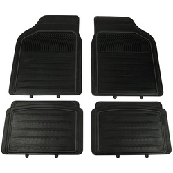 Unitec Autogummimatte Schwarz Anthrazit 4tlg