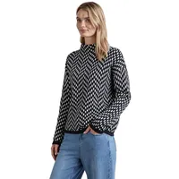 STREET ONE Jaquard Pullover - Blau