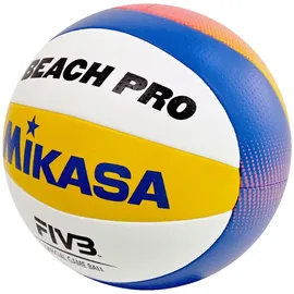 Mikasa Beach Pro DVV1, BV550C, Größe 5, weiß/blau/gelb, 280 Gramm, Spielball