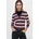Polokragenpullover Lila/Rot L