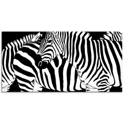 Artland Glasbild »Zebrastreifen«, Wildtiere, (1 St.), in verschiedenen Größen Artland Farbe Bild(er): schwarz
