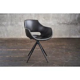 KAWOLA Zaja Kunstleder drehbar schwarz