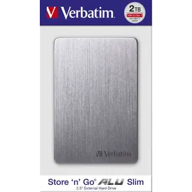 Verbatim Store 'n' Go Alu Slim 2 TB USB 3.2 grau