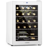 Weinkühlschrank Getränkekühlschrank Weinschrank 53L Glastür 20 Flaschen Weiß LED
