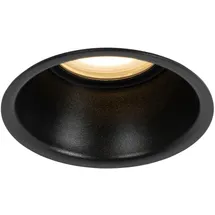 QAZQA - Modern Moderner Einbaustrahler Schwarz GU10 50mm IP44 - Dept I Wohnzimmer I Schlafzimmer - Aluminium Rund - LED geeignet GU10