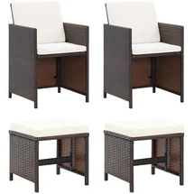 vidaXL Gartenstuhl 56 x 67 x 42 cm braun