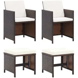 vidaXL Gartenstuhl 56 x 67 x 42 cm braun