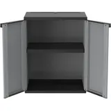 Kreher Kunststoffschrank 'J-LINE' mit einem Einlegeboden in Schwarz/Grau - Grau/Hellgrau/Dunkelgrau