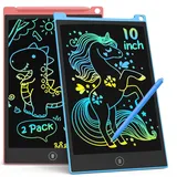 TECJOE 2-Pack LCD Schreibtablett, 10-Zoll buntes Doodle Board für Kinder, elektronische Zeichnung Tablet Zeichnung Pads, Geschenke für 3–6-Jährige (Blau und Rosa)