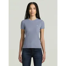 G-Star Rib Cap Sleeve T-Shirt - Hellblau - Damen, - L,