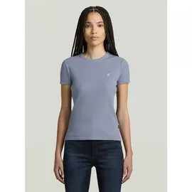 G-Star Rib Cap Sleeve T-Shirt - Hellblau - Damen, - L,