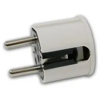World-Trading-Net Winkel-Stecker weiß mit Schutzkontakt, 250V/16A