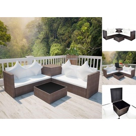 vidaXL Garten-Lounge-Set 4-tlg. braun 42892