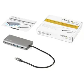 Startech 8-in-1 USB-C Reisedock, 4K HDMI oder VGA, 100W PD, SD, GbE, Audio