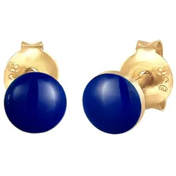 Elli Stecker Kreis Rund Basic 925 Sterling Silber Blau Damen 