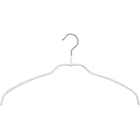 MAWA Design 10 x Raumspar Metallkleiderbügel ,weiß, MAWA Silhouette