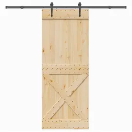 vidaXL Narvik rechts 90 x 210 cm Braun/Schwarz